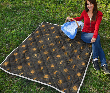 Vintage Celestial Pattern Print Quilt