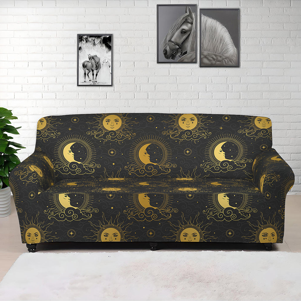 Vintage Celestial Pattern Print Sofa Cover