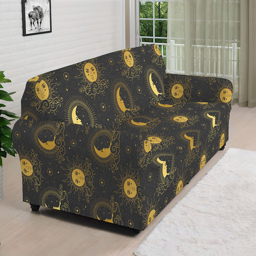 Vintage Celestial Pattern Print Sofa Cover
