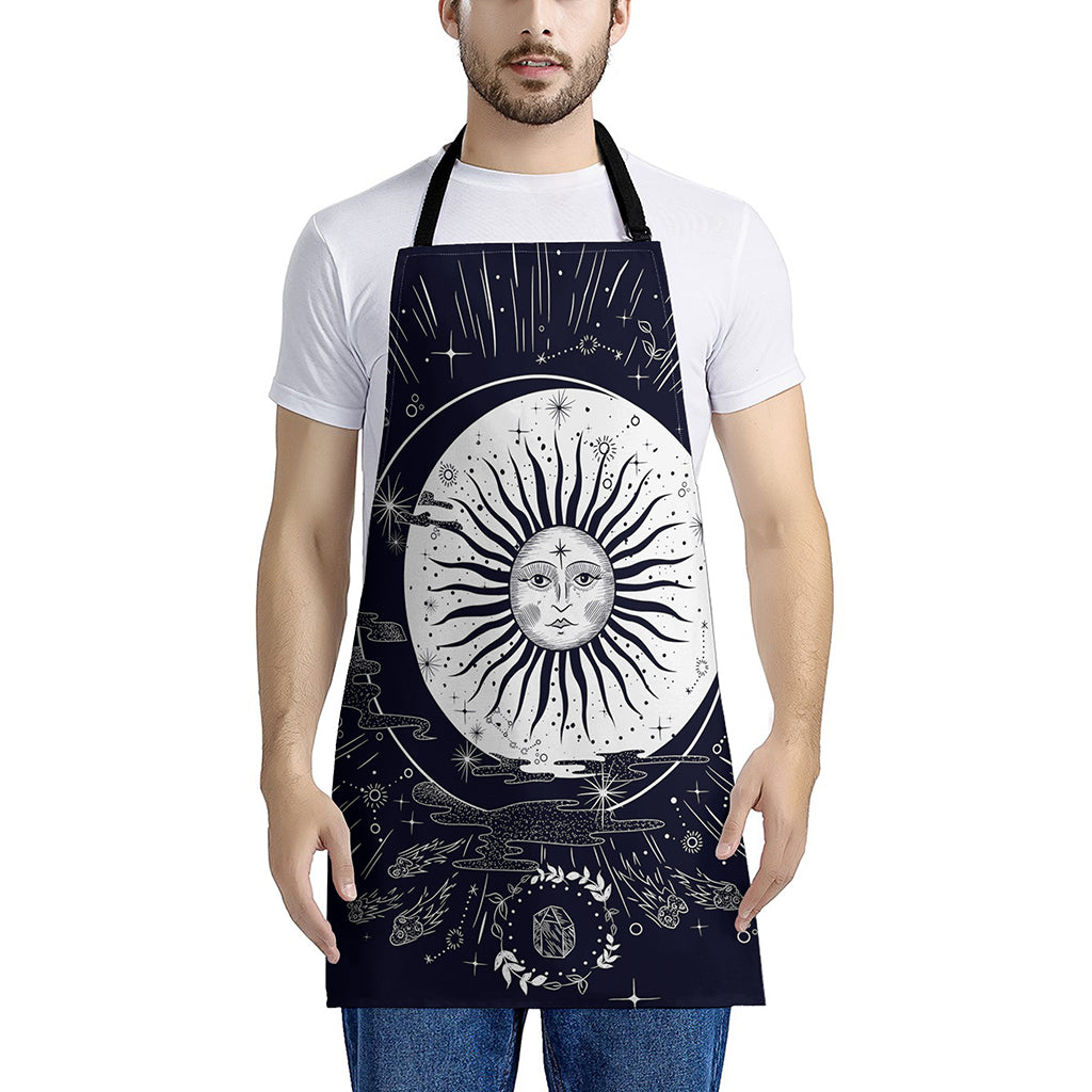 Vintage Celestial Sun Print Apron
