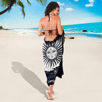 Vintage Celestial Sun Print Beach Sarong Wrap