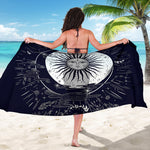 Vintage Celestial Sun Print Beach Sarong Wrap