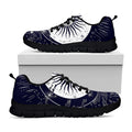 Vintage Celestial Sun Print Black Running Shoes