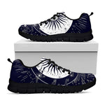 Vintage Celestial Sun Print Black Sneakers
