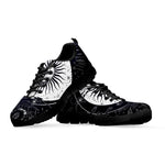 Vintage Celestial Sun Print Black Sneakers
