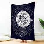 Vintage Celestial Sun Print Blanket