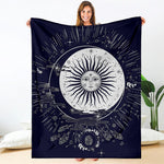 Vintage Celestial Sun Print Blanket