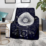Vintage Celestial Sun Print Blanket