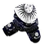 Vintage Celestial Sun Print Boxing Gloves