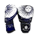 Vintage Celestial Sun Print Boxing Gloves