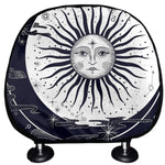 Vintage Celestial Sun Print Car Headrest Covers