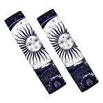 Vintage Celestial Sun Print Car Seat Belt Covers