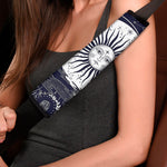 Vintage Celestial Sun Print Car Seat Belt Covers