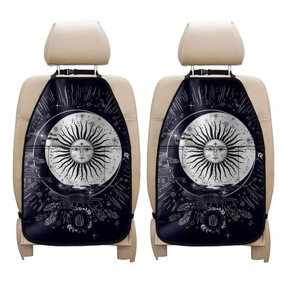 Vintage Celestial Sun Print Car Seat Organizers
