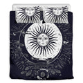 Vintage Celestial Sun Print Duvet Cover Bedding Set