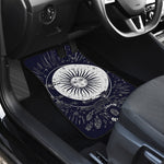 Vintage Celestial Sun Print Front and Back Car Floor Mats