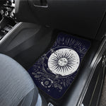 Vintage Celestial Sun Print Front and Back Car Floor Mats