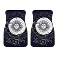 Vintage Celestial Sun Print Front Car Floor Mats