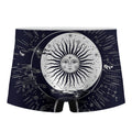 Vintage Celestial Sun Print Men's Boxer Briefs