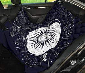 Vintage Celestial Sun Print Pet Car Back Seat Cover