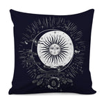 Vintage Celestial Sun Print Pillow Cover
