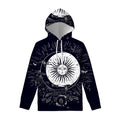 Vintage Celestial Sun Print Pullover Hoodie
