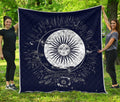 Vintage Celestial Sun Print Quilt