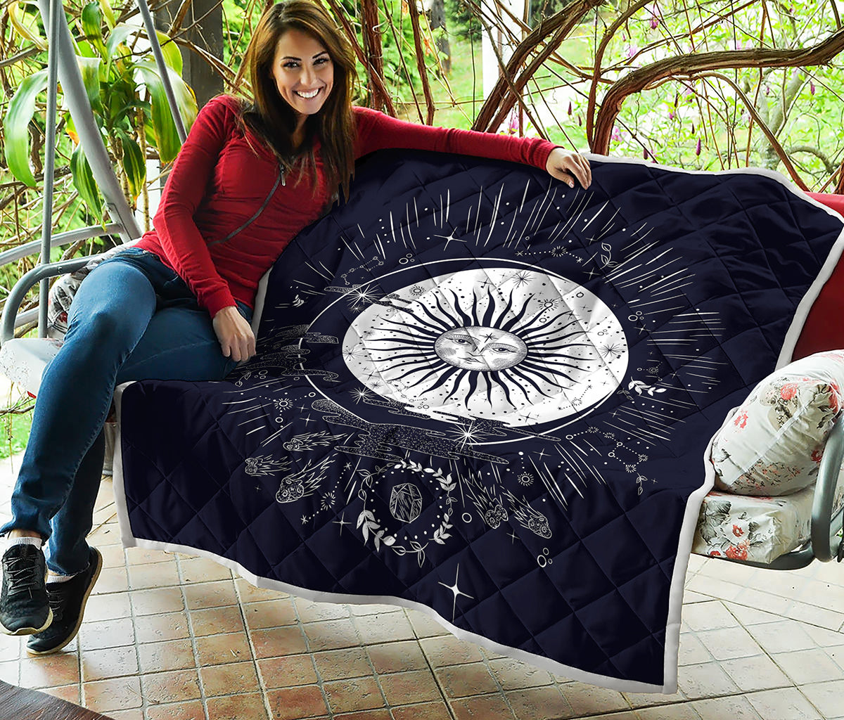 Vintage Celestial Sun Print Quilt