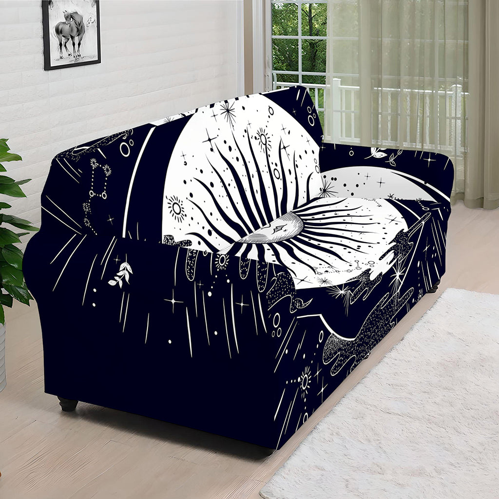 Vintage Celestial Sun Print Sofa Cover