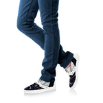 Vintage Celestial Sun Print White Slip On Shoes