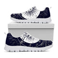 Vintage Celestial Sun Print White Running Shoes