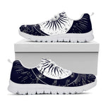 Vintage Celestial Sun Print White Sneakers