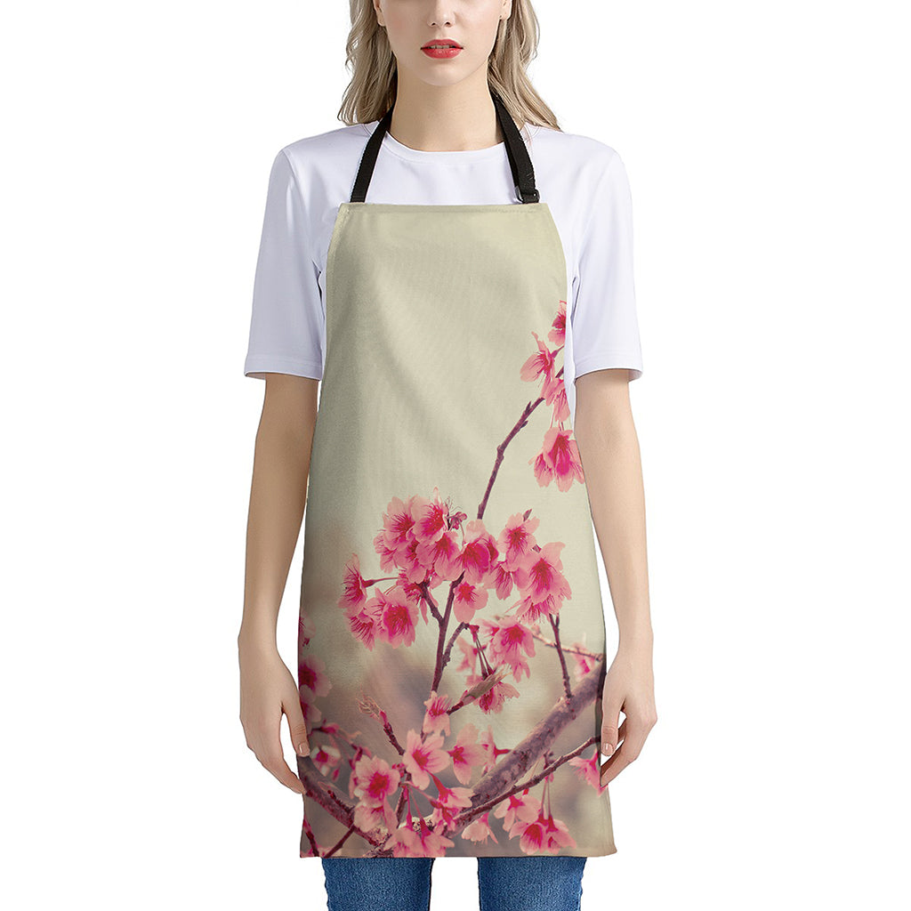 Vintage Cherry Blossom Print Apron