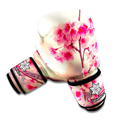 Vintage Cherry Blossom Print Boxing Gloves