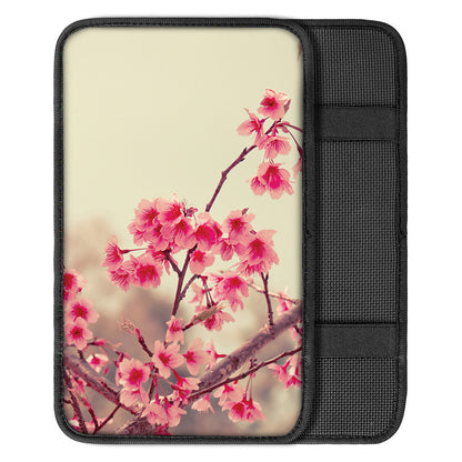 Vintage Cherry Blossom Print Car Center Console Cover