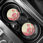 Vintage Cherry Blossom Print Car Coasters