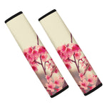 Vintage Cherry Blossom Print Car Seat Belt Covers
