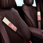 Vintage Cherry Blossom Print Car Seat Belt Covers