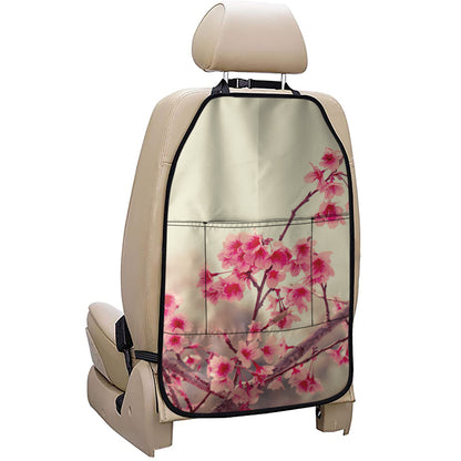 Vintage Cherry Blossom Print Car Seat Organizers