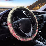 Vintage Cherry Blossom Print Car Steering Wheel Cover