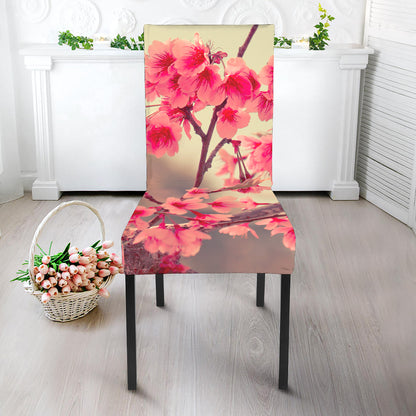 Vintage Cherry Blossom Print Dining Chair Slipcover