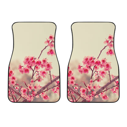 Vintage Cherry Blossom Print Front Car Floor Mats