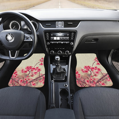 Vintage Cherry Blossom Print Front Car Floor Mats
