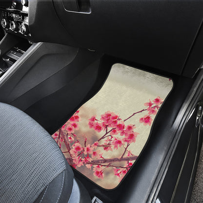 Vintage Cherry Blossom Print Front Car Floor Mats