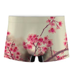 Vintage Cherry Blossom Print Men's Boxer Briefs