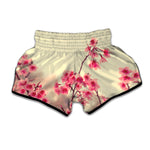 Vintage Cherry Blossom Print Muay Thai Boxing Shorts