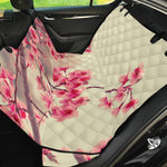Vintage Cherry Blossom Print Pet Car Back Seat Cover