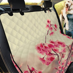 Vintage Cherry Blossom Print Pet Car Back Seat Cover