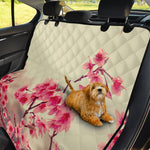 Vintage Cherry Blossom Print Pet Car Back Seat Cover
