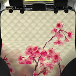 Vintage Cherry Blossom Print Pet Car Back Seat Cover